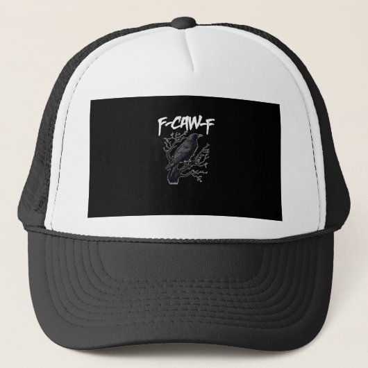 F-Caw-F おもしろカラス シンプル キャップ (正面)