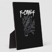 F-Caw-F おもしろカラス シンプル フォトプラーク (側面)