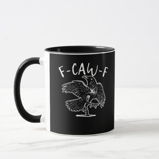 F Caw F おもしろデザイン マグカップ (左)