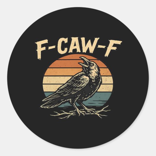 F-Caw-F おもしろトレンディー ラウンドシール (正面)