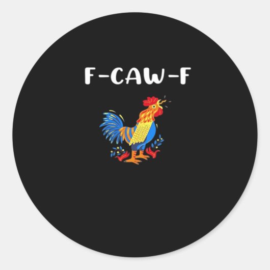 F-Caw-F おもしろトレンディー ラウンドシール (正面)