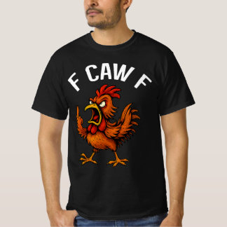 F-CAW-F おもしろ鶏イラストTシャツ Tシャツ