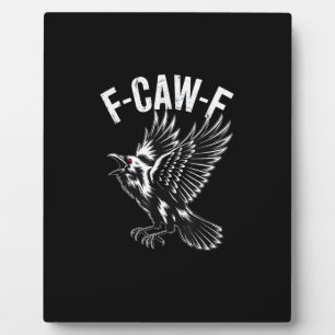 F-Caw-F からす レトロ クラシック フォトプラーク
