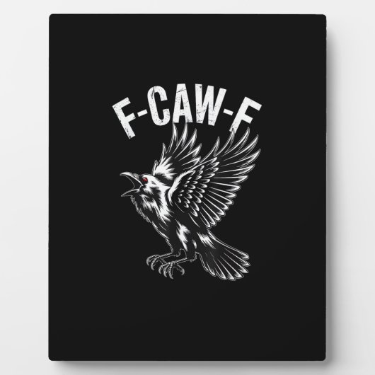 F-Caw-F からす レトロ クラシック フォトプラーク (正面)