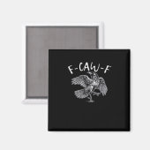 F-Caw-F からす レトロ クラシック マグネット (正面/裏面)