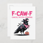 F-Caw-F がん 私はまだ立ち尽くしている乳がん インビテーションポストカード (正面/裏面)