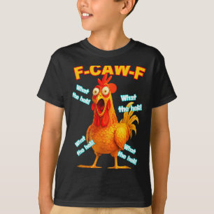 F-caw-f なにこのヘリチキン 笑える メメ 古着風 tシャツ