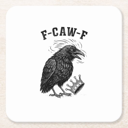 F Caw F アメリカに王様はいない クリエイティブスタイル スクエアペーパーコースター (正面)