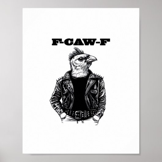 F Caw F エッセンシャルな美意識デザイン ポスター (正面)