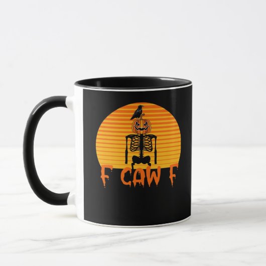 F-Caw-F カジュアルなクラシックカラスの美意識 マグカップ (左)