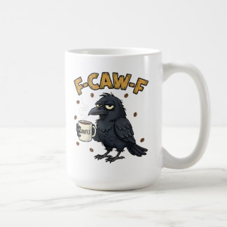 F-CAW-F カラスのマグカップ | おもしろF Caw F コーヒーマグ  コーヒーマグカップ