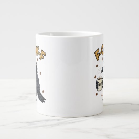 F-CAW-F カラスのマグカップ|面白い F Caw F コーヒー マグ (正面)
