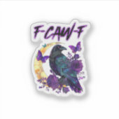F-Caw-F カラスのユーモア ハロウィン シール (正面)