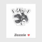 F Caw F カラスのレトロクラシックスタイル シール (シート)