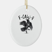 F Caw F カラスのレトロクラシックデザイン セラミックオーナメント (右)