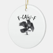 F Caw F カラスのレトロクラシックデザイン セラミックオーナメント (左)