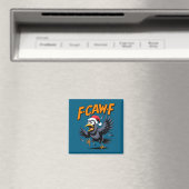 F-caw-f カラスの引用 Meme - 楽しいクリスマスのワタリガラス 幽霊 マグネット (インサイチュ (食洗機))