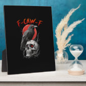 F-Caw-F カラスの面白デザイン フォトプラーク (側面)