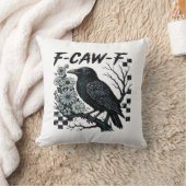 F-Caw-F カラスの鳥 レトロクラシック クッション (ブランケット)