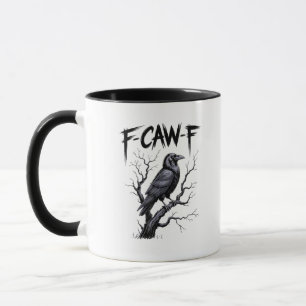 F-Caw-F カラス おかしい カラス スプーキー シーズン ハロウィン V マグカップ