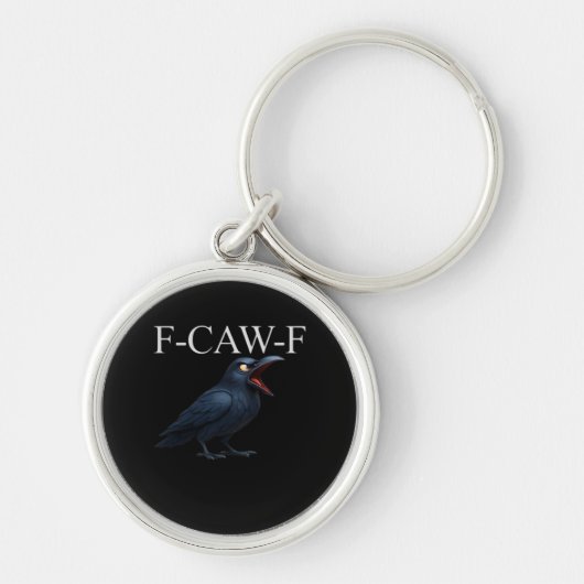 F-Caw-F カラス おもしろカラス F-Caw-F ギア おしゃれ ユニーク キーホルダー (正面)