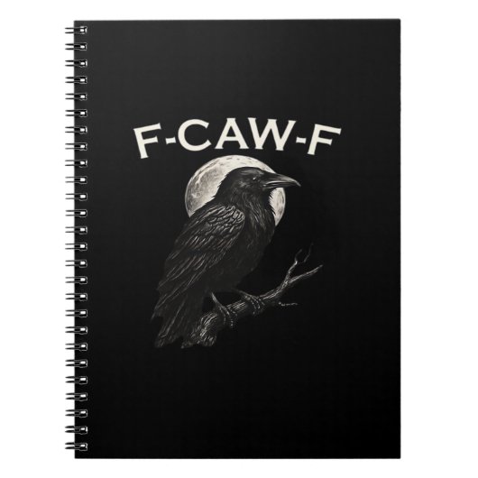 F-Caw-F カラス おもしろカラス F-Caw-F ギア シンプル モダン ノートブック (正面)