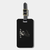 F-Caw-F カラス おもしろカラス F-Caw-F ギア シンプル モダン ラゲッジタグ (正面縦)