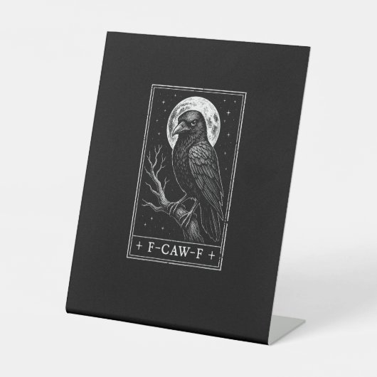 F-Caw-F カラス カード 楽しいハロウィン ヴィンテージ 裏 台座サイン (正面)