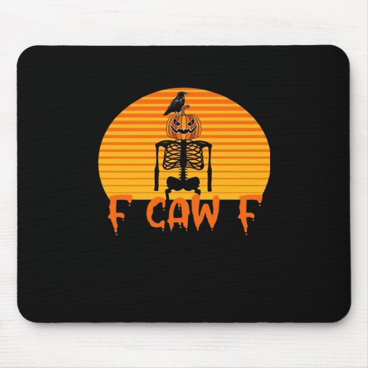 F-Caw-F カラス クラシックな美意識 カジュアル マウスパッド (正面)