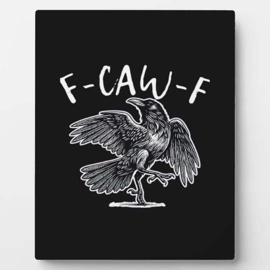 F-Caw-F カラス ゴシック ユーモア おもしろ フォトプラーク (正面)