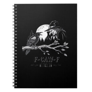 F-Caw-F カラス ハロウィン 魔女 F-Caw-F ノートブック