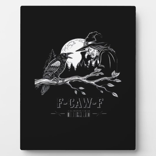 F-Caw-F カラス ハロウィン 魔女 F-Caw-F フォトプラーク (正面)