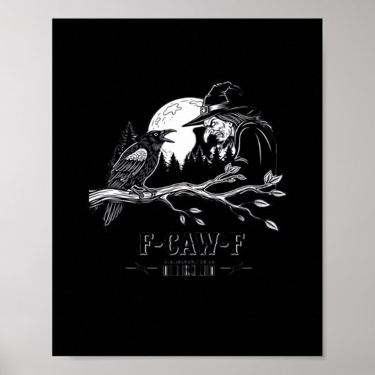 F-Caw-F カラス ハロウィン 魔女 F-Caw-F ポスター (正面)