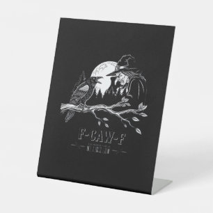 F-Caw-F カラス ハロウィン 魔女 F-Caw-F 台座サイン