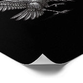 F-Caw-F カラス パン 可笑しい 鳥 鳴き声 グランジ ポスター (角)