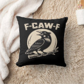 F-Caw-F カラス レイヴン ヴィンテージスタイル クッション (ブランケット)