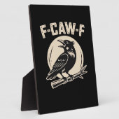 F-Caw-F カラス レイヴン ヴィンテージスタイル フォトプラーク (側面)
