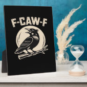 F-Caw-F カラス レイヴン ヴィンテージスタイル フォトプラーク (側面)