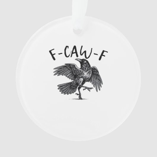F Caw F カラス レトロ クラシックスタイル オーナメント (正面)