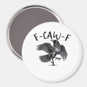 F Caw F カラス レトロ クラシックスタイル マグネット (正面/裏面)