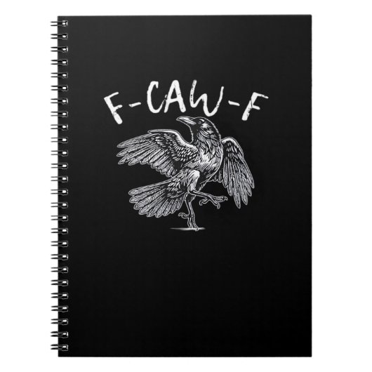 F-Caw-F カラス レトロ クラシック ノートブック (正面)