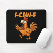 F-caw-f カラス 楽しい Fcawf 黒い鳥 ニワトリ メメ G マウスパッド (マウス)