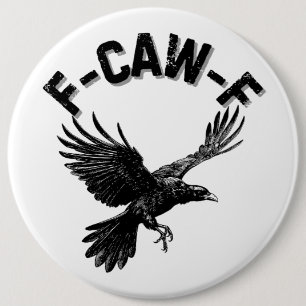 F CAW F カラス 缶バッジ
