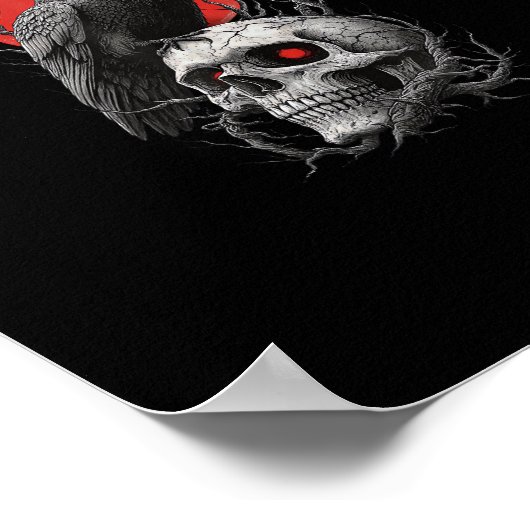 F-Caw-F カラス 面白い F-Caw-F 美的 デザイン ポスター (角)