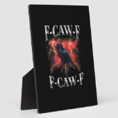 F-Caw-F カラス 鳥 レイヴン ゴシック ミーム フォトプラーク (側面)