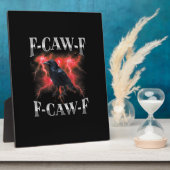 F-Caw-F カラス 鳥 レイヴン ゴシック ミーム フォトプラーク (側面)