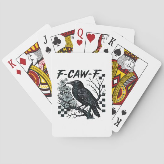 F-Caw-F カラス 鳥 レトロ クラシック トランプ (裏面)