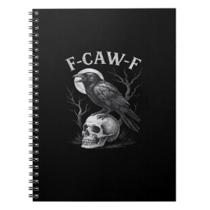 F-Caw-F カラス 鳥 レトロ ヴィンテージ ゴシック 月 F-Caw- ノートブック