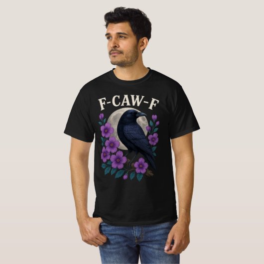 F CAW F カラス Tシャツ (正面フル)