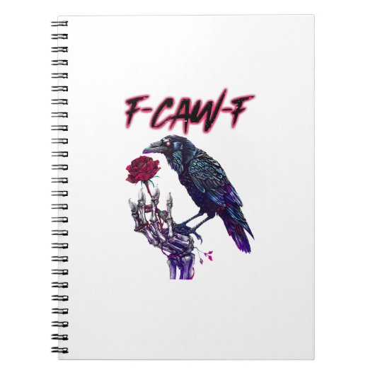 F-Caw-F カワイイなカラス ハロウィン ノートブック (正面)